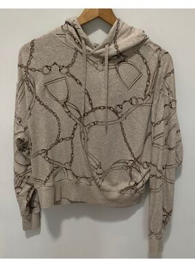Ralph Lauren Equestrian Hoodie Sweatshirt Beige Tan Size XS